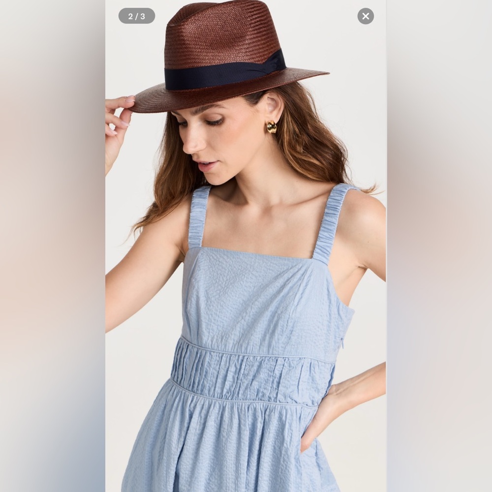 Rag & Bone Rust Woven Fedora Hat